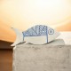 Fish tableware & wallpiece handmade  handpanted ceramic 13x29cm