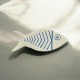 Fish tableware & wallpiece handmade  handpanted ceramic 13x29cm