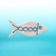 Fish tableware & wallpiece handmade  handpanted ceramic 13x29cm