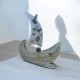 Ceramic ship 15.5x14.5 cm.