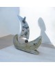 Ceramic ship 15.5x14.5 cm.