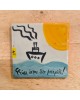 Coaster handpainted clay 10x10cm
