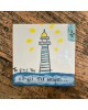 Coaster handpainted clay 10x10cm