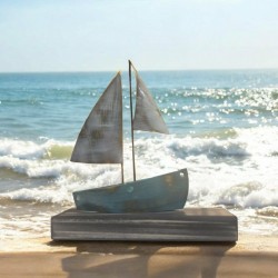 Ship handmade bronze on wood base 14x15x4cm.