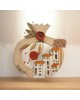 Επιτοίχιο ρόδι με σπίτια & ροδιά κεραμικό stoneware 28x25cm