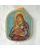 Icon Virgin Mary The Joy of All painting egg-tempera wood gold 24K 37x27cm