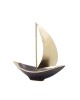 Brass sailboat sculpture, 16x16x6cm