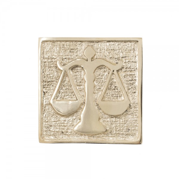 Brass Paperweight featuring the Symbol of Law 8.5x8.5cm