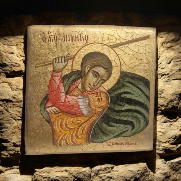 Icon Saint Dimitrioς 23x23x4cm