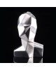 "Multifaceted Personality" sculpture in solid aluminum.  14x9x5cm