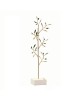 Brass olive branch on Greek marble base 34x7x5cm.