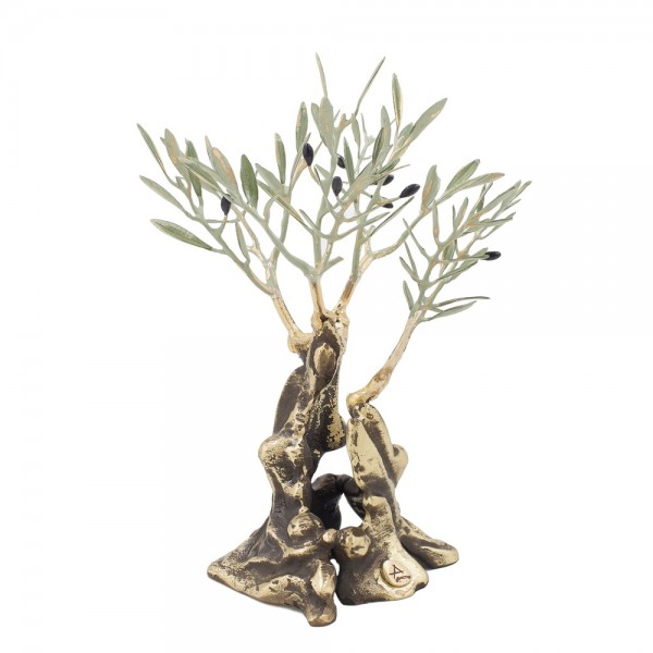 Bronze Century Olive Tree Sculpture 18x17cm.