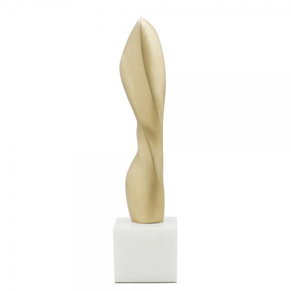 The Flame made of solid bronze on a Greek marble base,  25×6x6cm